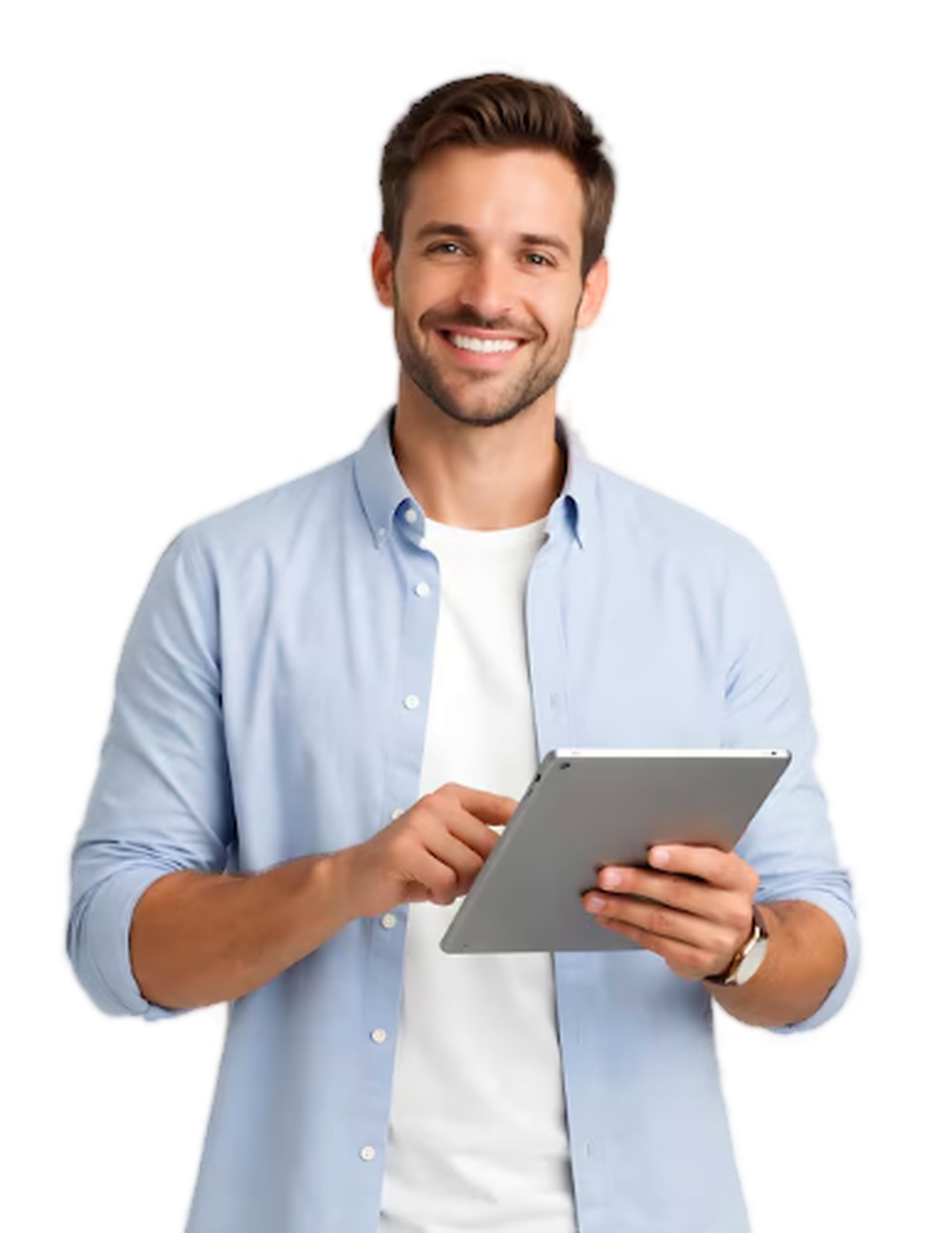 Gestor de compras usando o Alimo no tablet